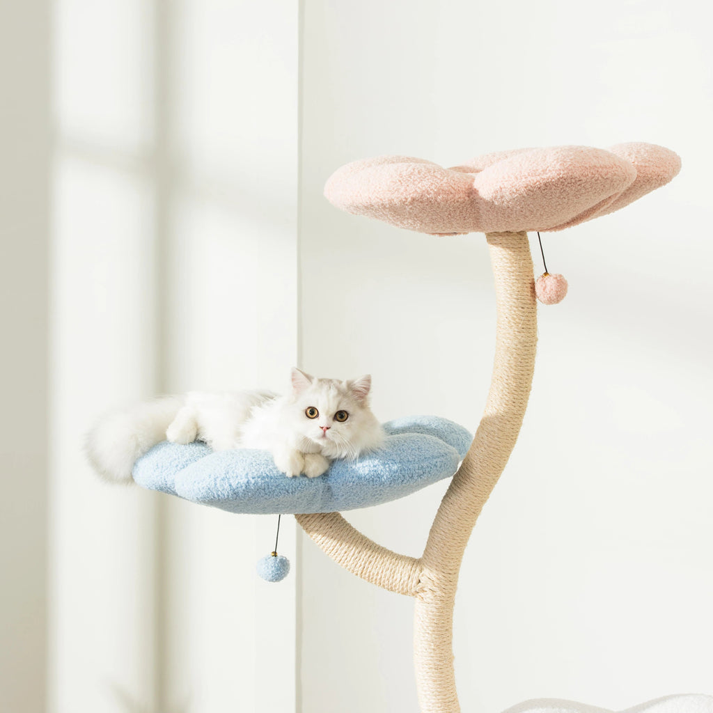 Fairy Cat Tower Deluxe 4 - Tier Designer Flower Cat Tree - House Of Pets Delight (HOPD)