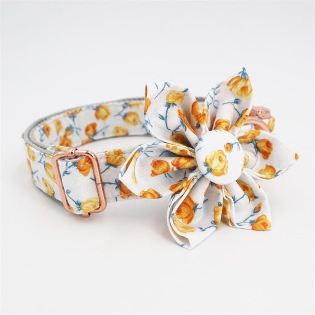 Flower Collar in Yellow - House Of Pets Delight (HOPD)
