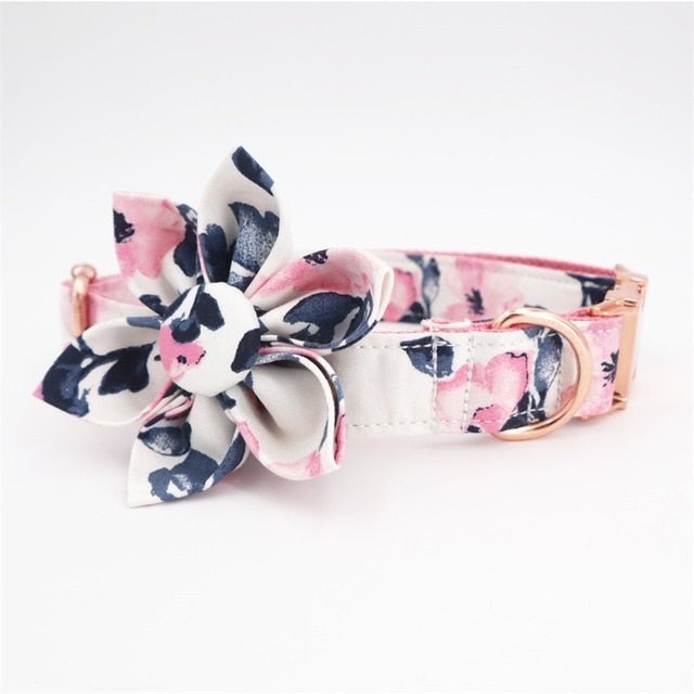 Flower Collar & Lead in Pink Set - House Of Pets Delight (HOPD)