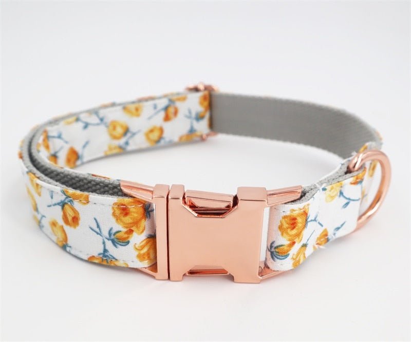 Flower Collar & Lead Set in Yellow - House Of Pets Delight (HOPD)
