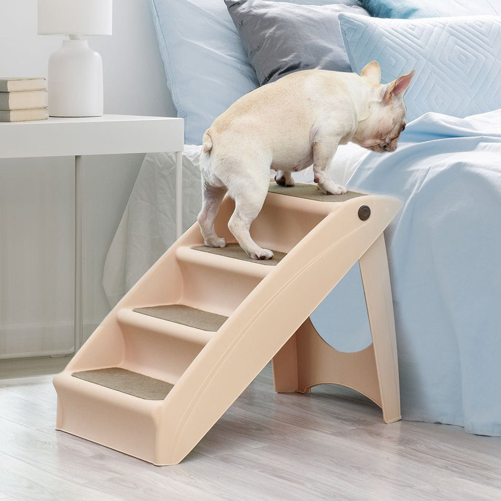 Foldable & Washable Pet Stairs Ramp - Nude - House Of Pets Delight (HOPD)