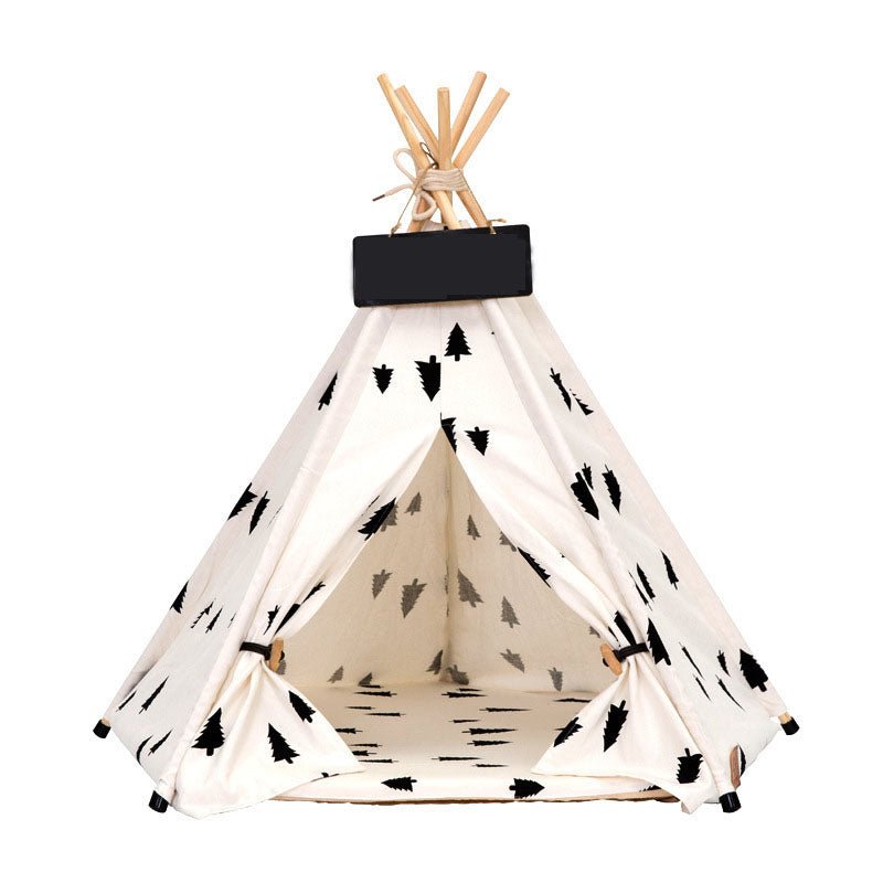 Forest Pet Teepee with Plush Cushion - House Of Pets Delight (HOPD)