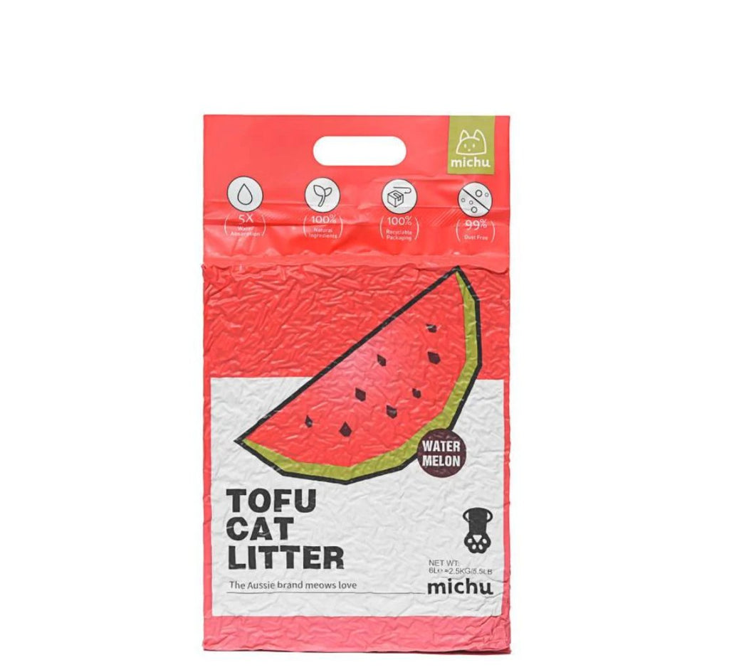 Gen3 6L Dust - Free and Natural Clumping Tofu Cat Litter - Watermelon - House Of Pets Delight (HOPD)