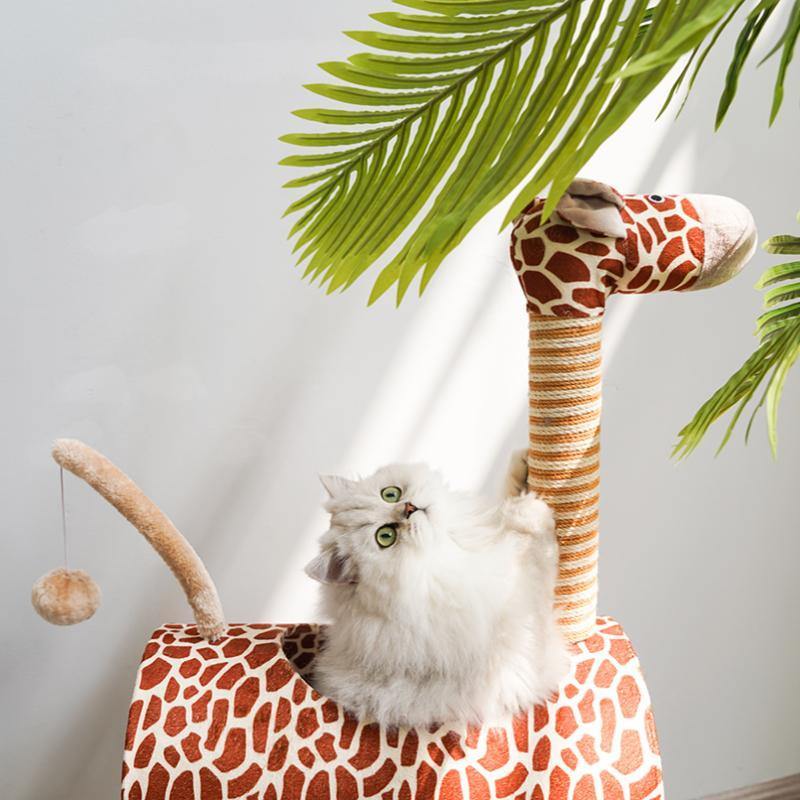 Giraffe Cat Climber House with Scratching Post - House Of Pets Delight (HOPD)