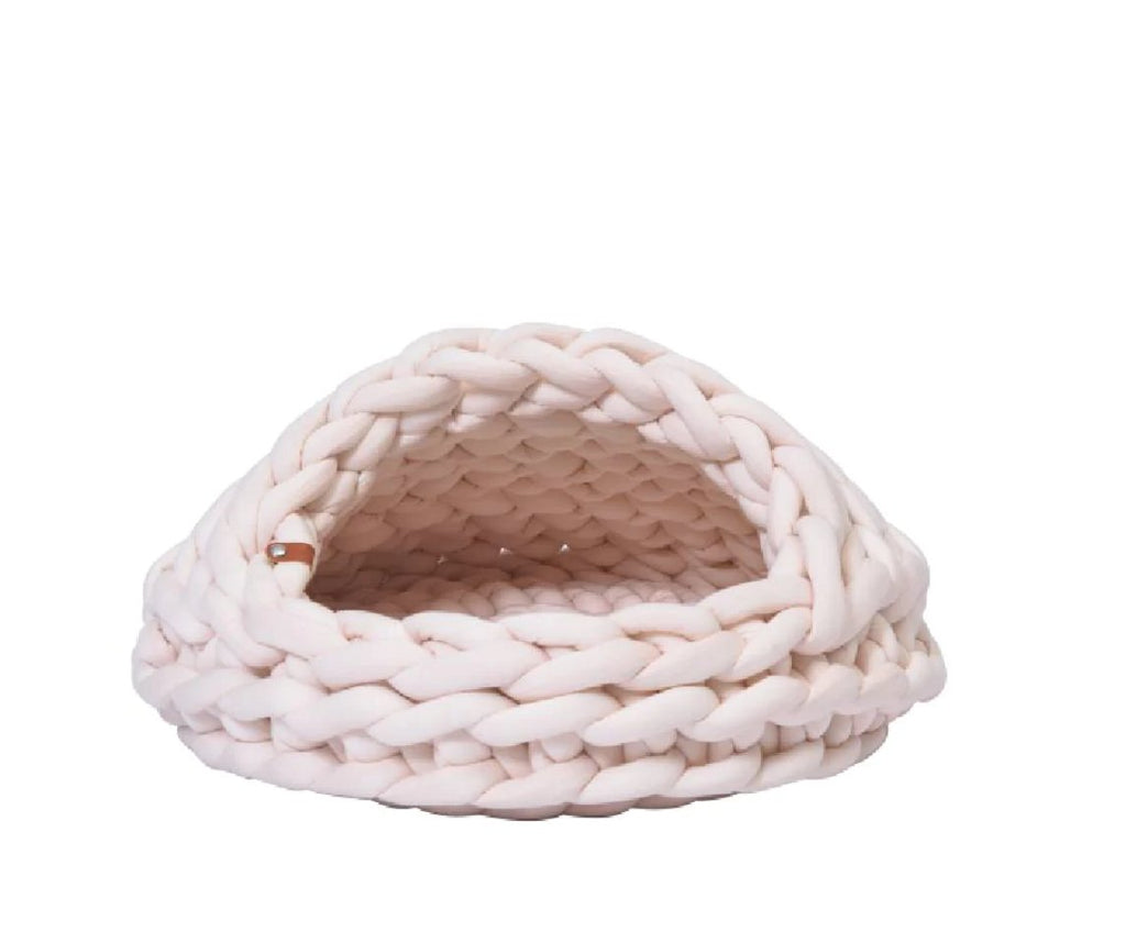 Handmade Luxurious Feline Haven Comfort Cat Nest - Cream - House Of Pets Delight (HOPD)