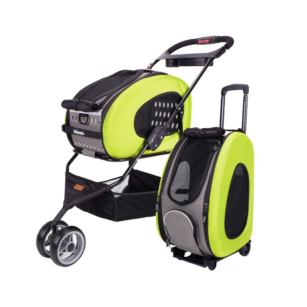 Ibiyaya 5 - in - 1 Combo Pet Carrier & Stroller - Apple Green - House Of Pets Delight (HOPD)