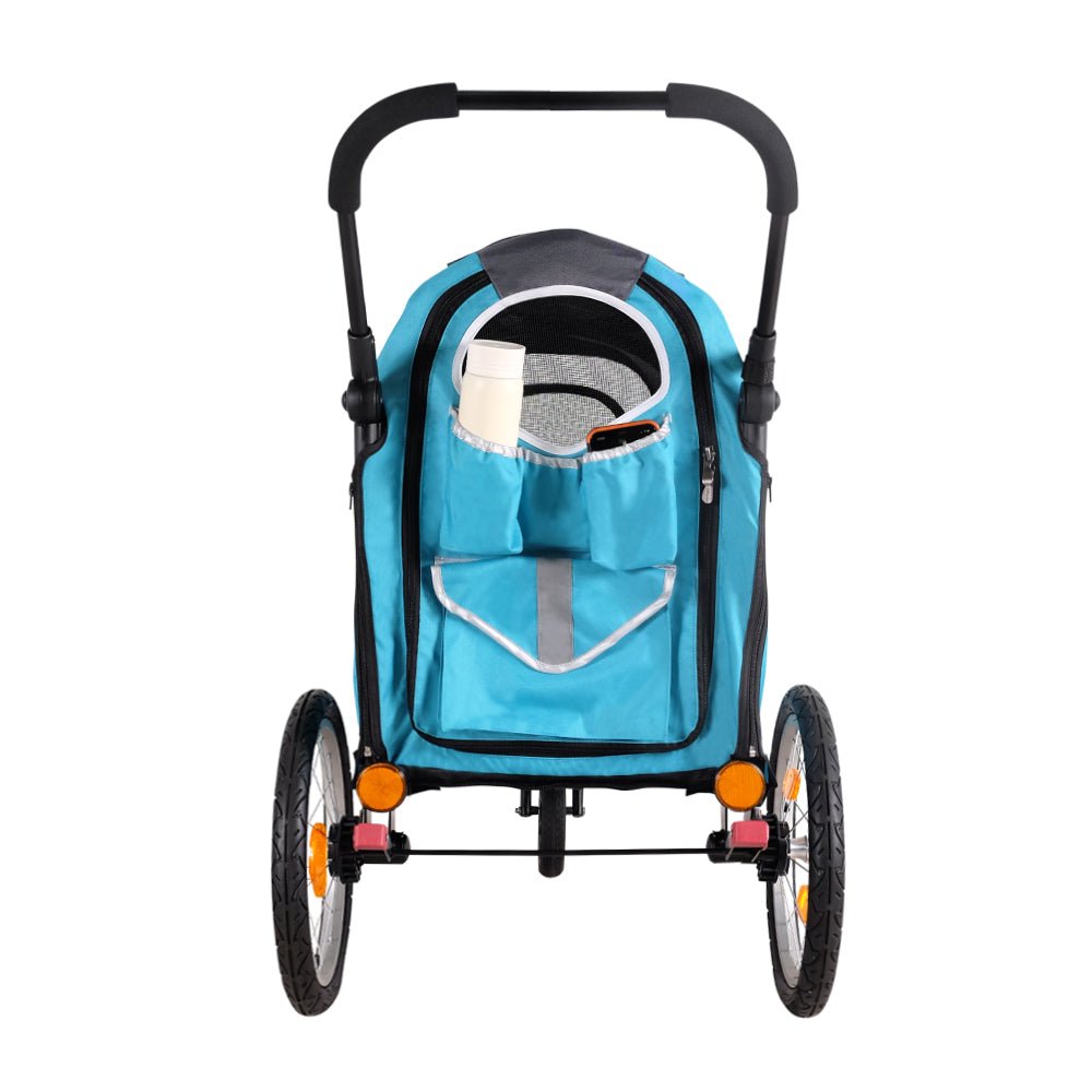 Ibiyaya Happy Pet Trailer / Jogger 2.0 - Ocean Blue - House Of Pets Delight (HOPD)