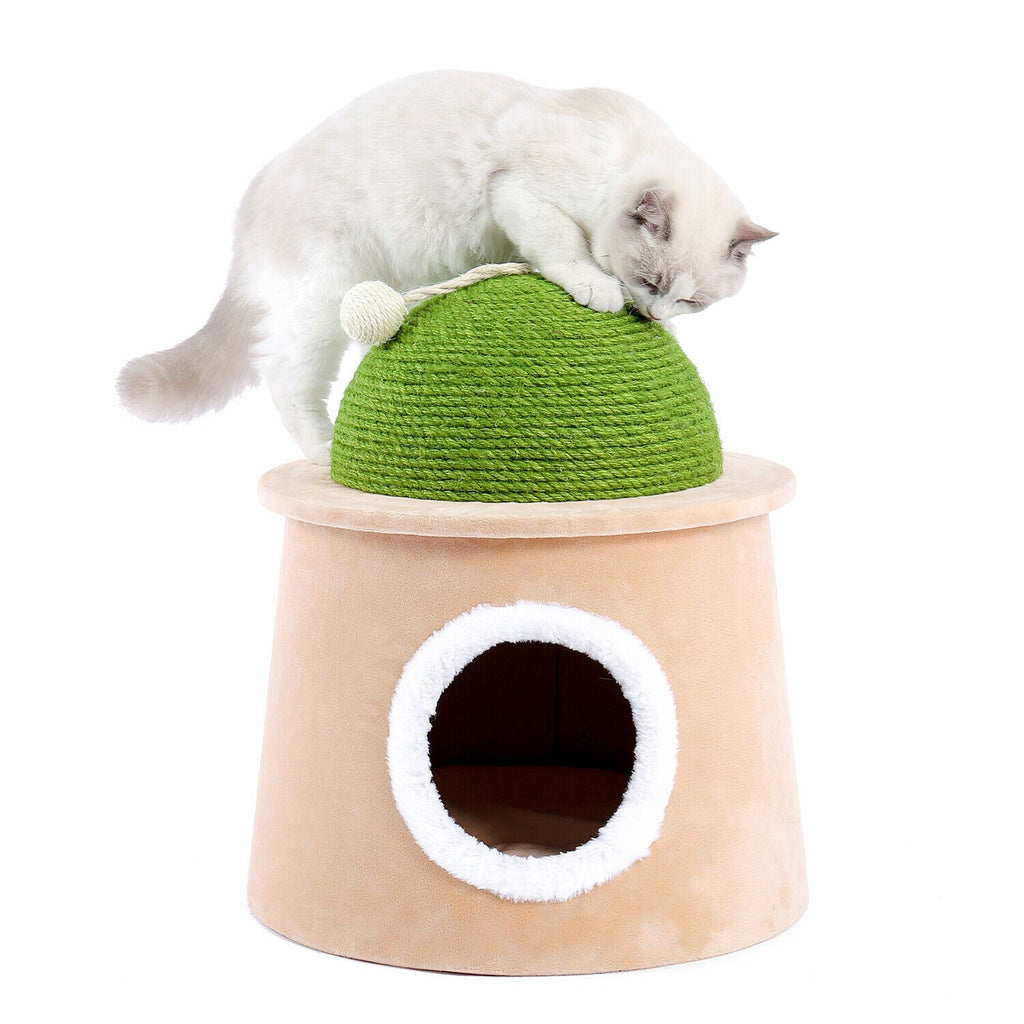 Igloo Playhouse Cat Condo Scratcher - House Of Pets Delight (HOPD)