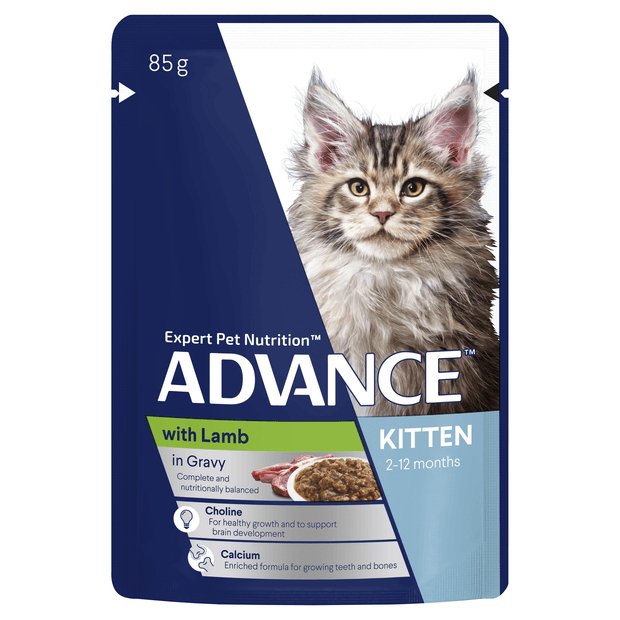 Kitten Lamb In Gravy Wet Cat Food Pouches 12X85G - House Of Pets Delight (HOPD)