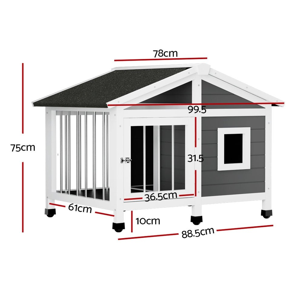 Large Wooden Dog Kennel House Indoor/Outdoor - House Of Pets Delight (HOPD)