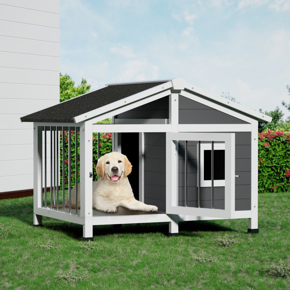 Large Wooden Dog Kennel House Indoor/Outdoor - House Of Pets Delight (HOPD)