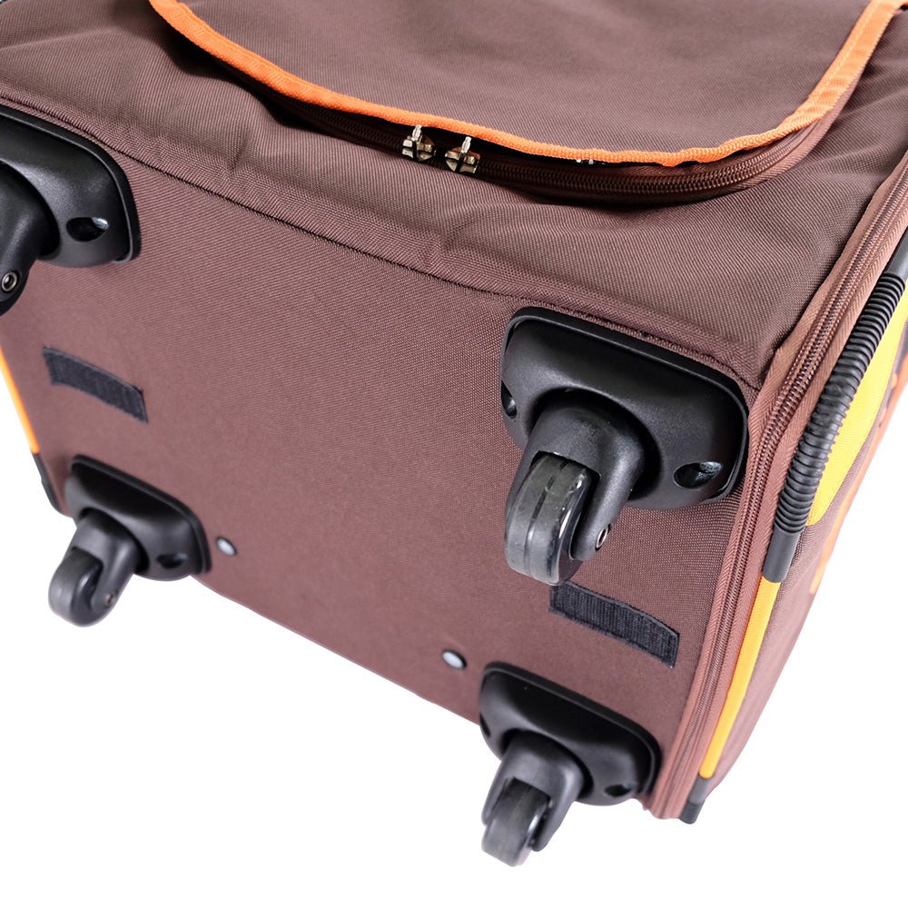 Liso Backpack Parallel Transport Pet Trolley – Orange/Brown - House Of Pets Delight (HOPD)