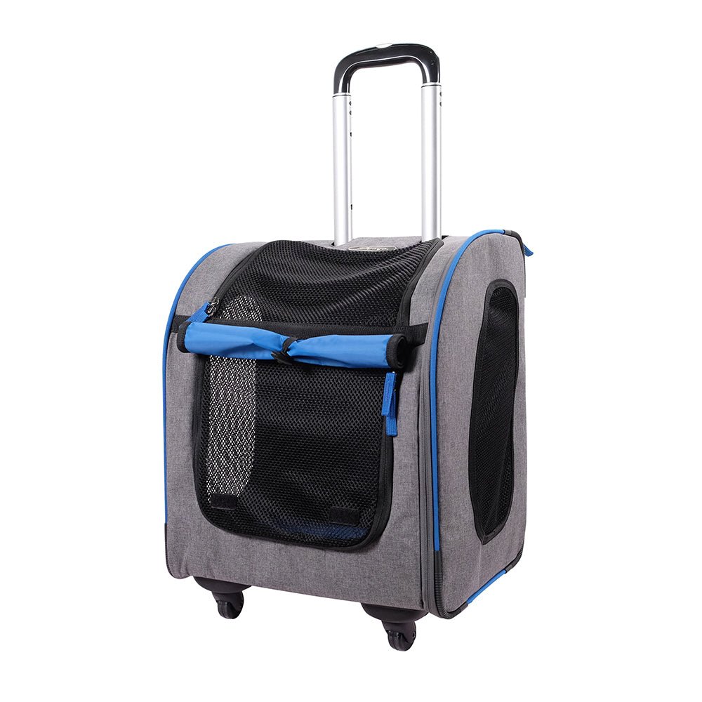 Liso Backpack Parallel Transport Pet Trolley – Slate/Sapphire - House Of Pets Delight (HOPD)