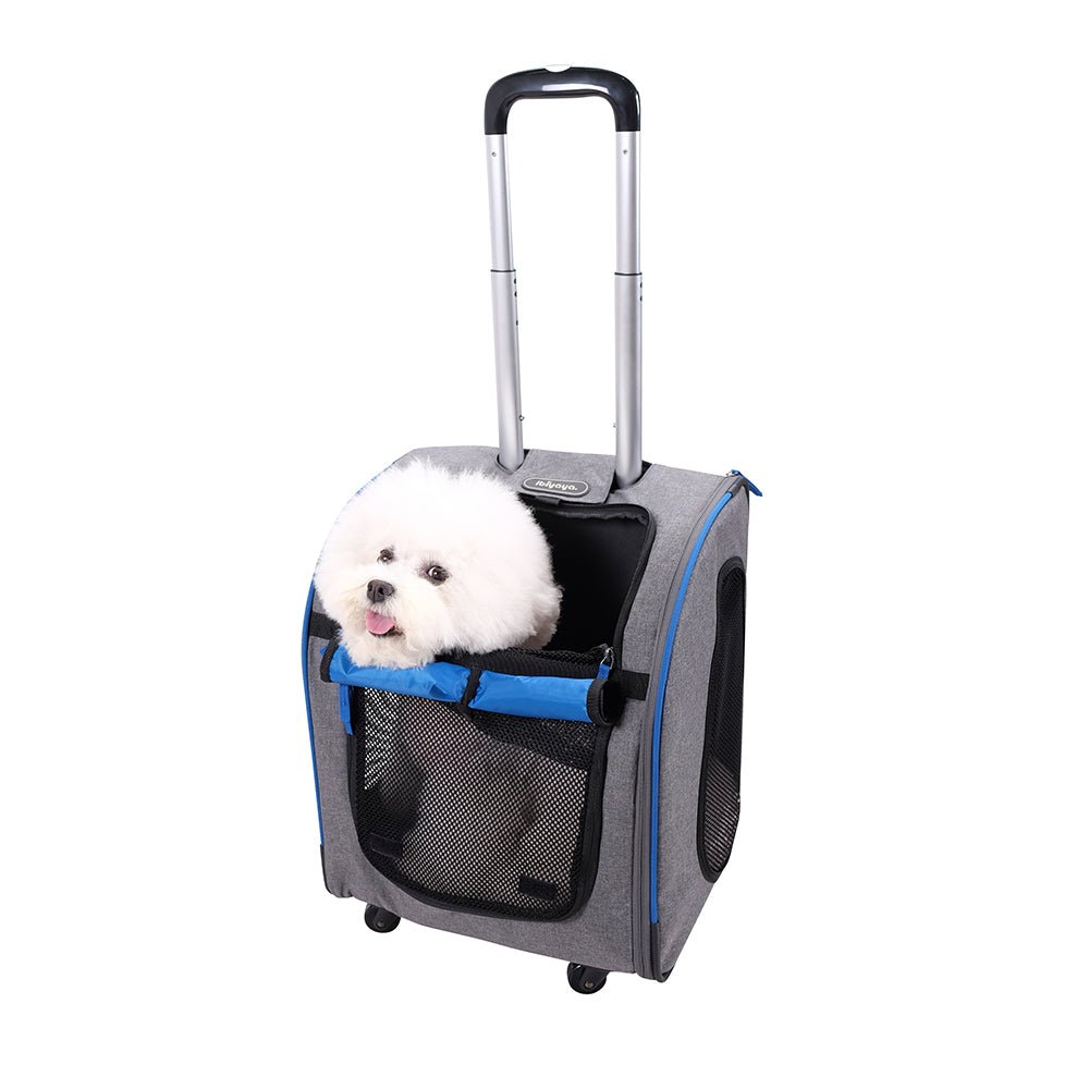 Liso Backpack Parallel Transport Pet Trolley – Slate/Sapphire - House Of Pets Delight (HOPD)