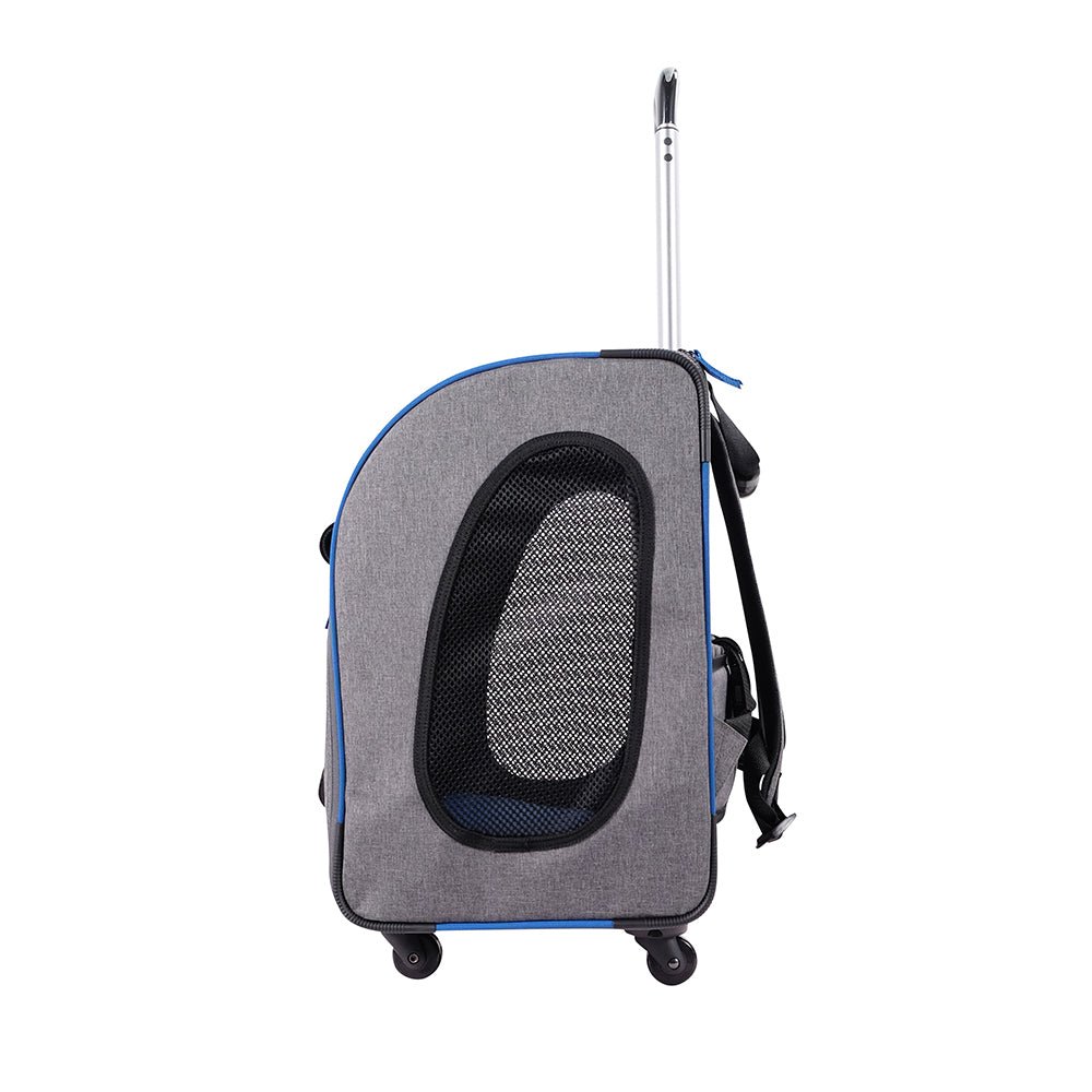 Liso Backpack Parallel Transport Pet Trolley – Slate/Sapphire - House Of Pets Delight (HOPD)