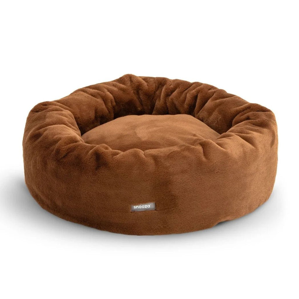 Luxe Fur Cuddler Dog Bed - Nutmeg - House Of Pets Delight (HOPD)