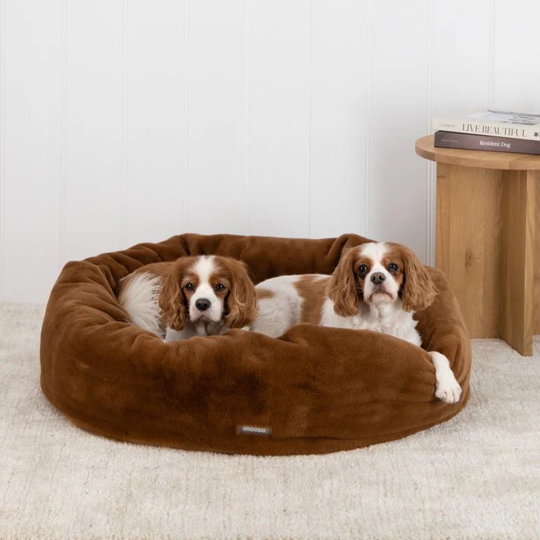 Luxe Fur Cuddler Dog Bed - Nutmeg - House Of Pets Delight (HOPD)