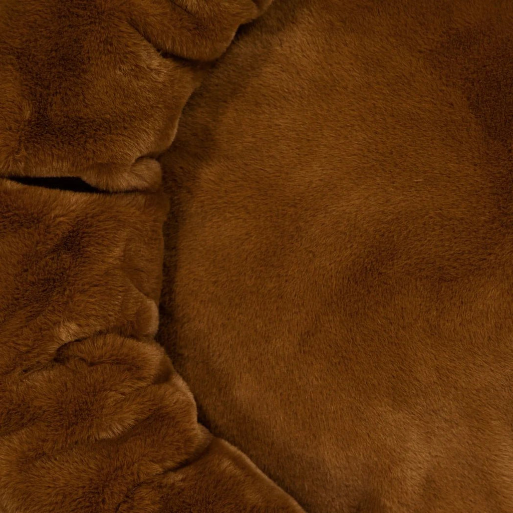 Luxe Fur Cuddler Dog Bed - Nutmeg - House Of Pets Delight (HOPD)