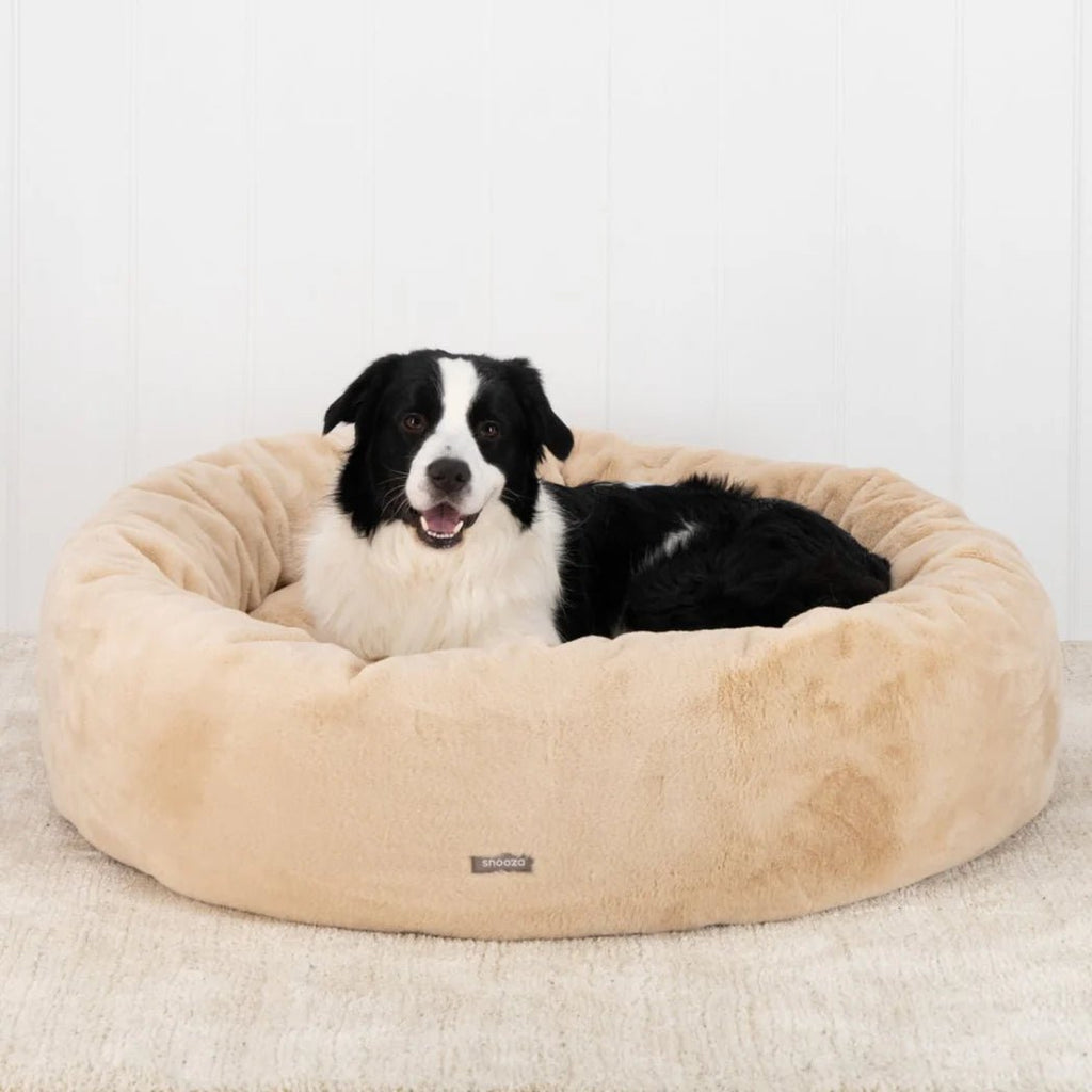 Luxe Fur Cuddler Dog Bed - Oat - House Of Pets Delight (HOPD)