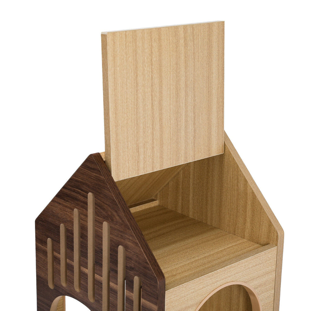 Luxury Wooden Cat Castle House With Storage Space - House Of Pets Delight (HOPD)