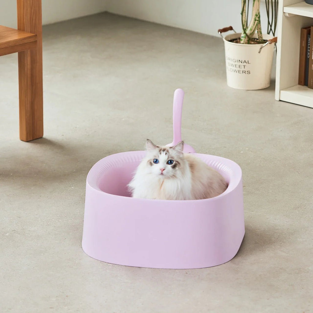 Macaron XL Cat Litter Box with Extra High Edges w Scoop Included - Taro - House Of Pets Delight (HOPD)