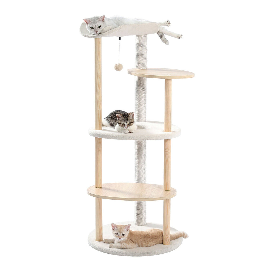Minimal Multi - level 124.5cm Cat Scratch Tower - House Of Pets Delight (HOPD)