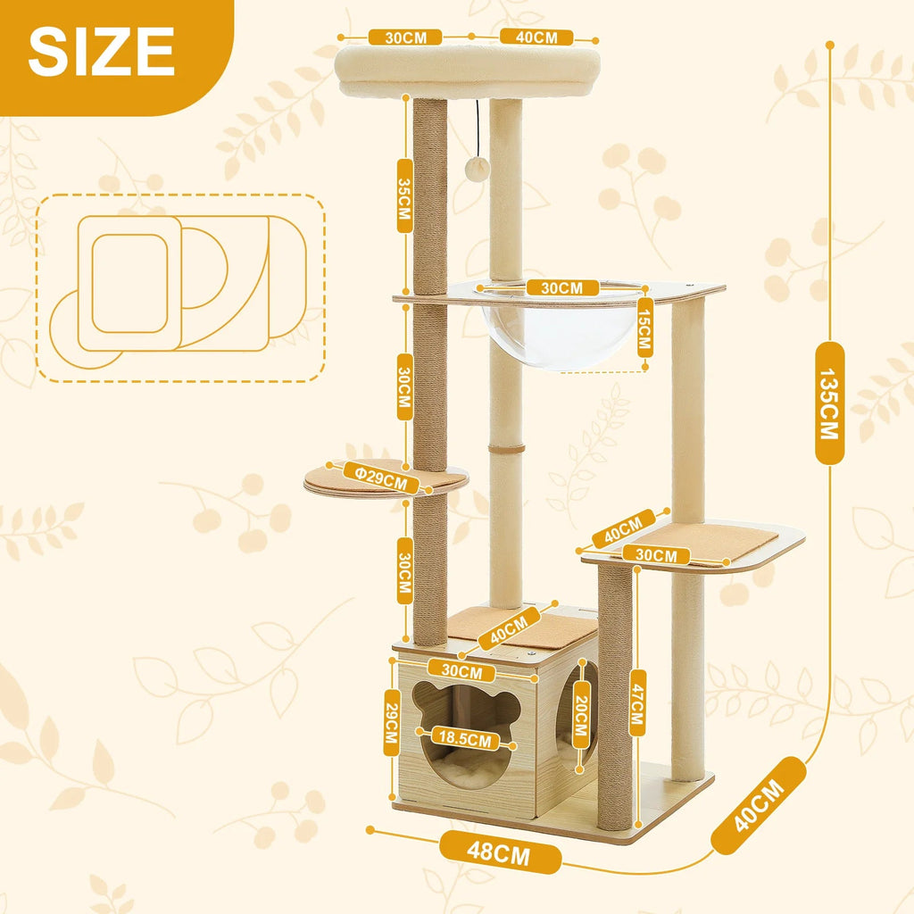 Modern Spacecraft Cat Scratching Tree - House Of Pets Delight (HOPD)