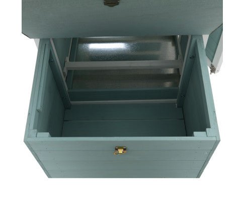 Modern Wooden Outdoor Rabbit Run Enclosure in Mint - House Of Pets Delight (HOPD)