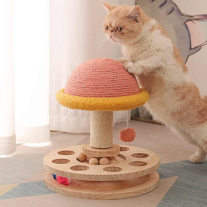 Mushie - The Interactive Cat Scratching Post with Ball Track (Large) - House Of Pets Delight (HOPD)