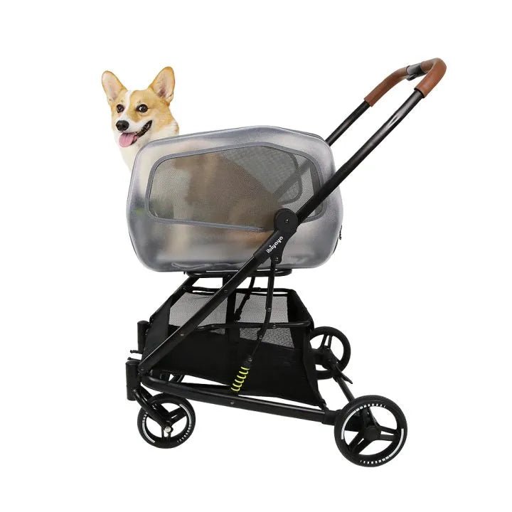 NeoRider Multi - Purpose Detachable Pet Stroller – Silver Mist - House Of Pets Delight (HOPD)