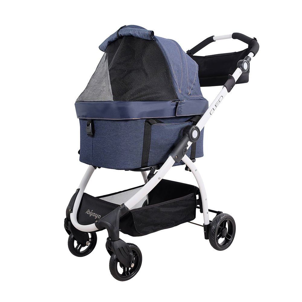 New CLEO Travel System Pet Stroller – Blue Jeans - House Of Pets Delight (HOPD)