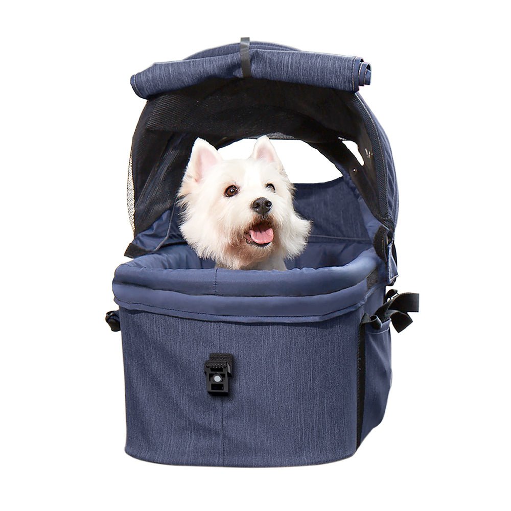 New CLEO Travel System Pet Stroller – Blue Jeans - House Of Pets Delight (HOPD)