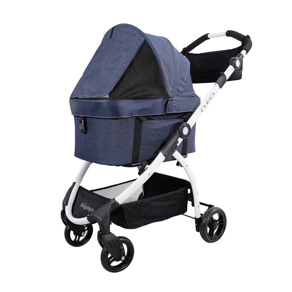 New CLEO Travel System Pet Stroller – Blue Jeans - House Of Pets Delight (HOPD)