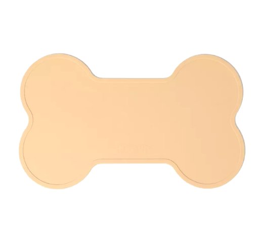 Non Slip Raised Lip Bone Pet Feeding Mat - Soft Mauve - House Of Pets Delight (HOPD)