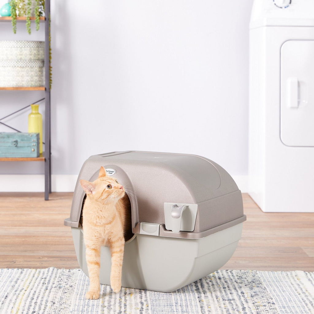 Omega Paw Roll n Clean Easy Clean Covered Cat Litter Box - House Of Pets Delight (HOPD)