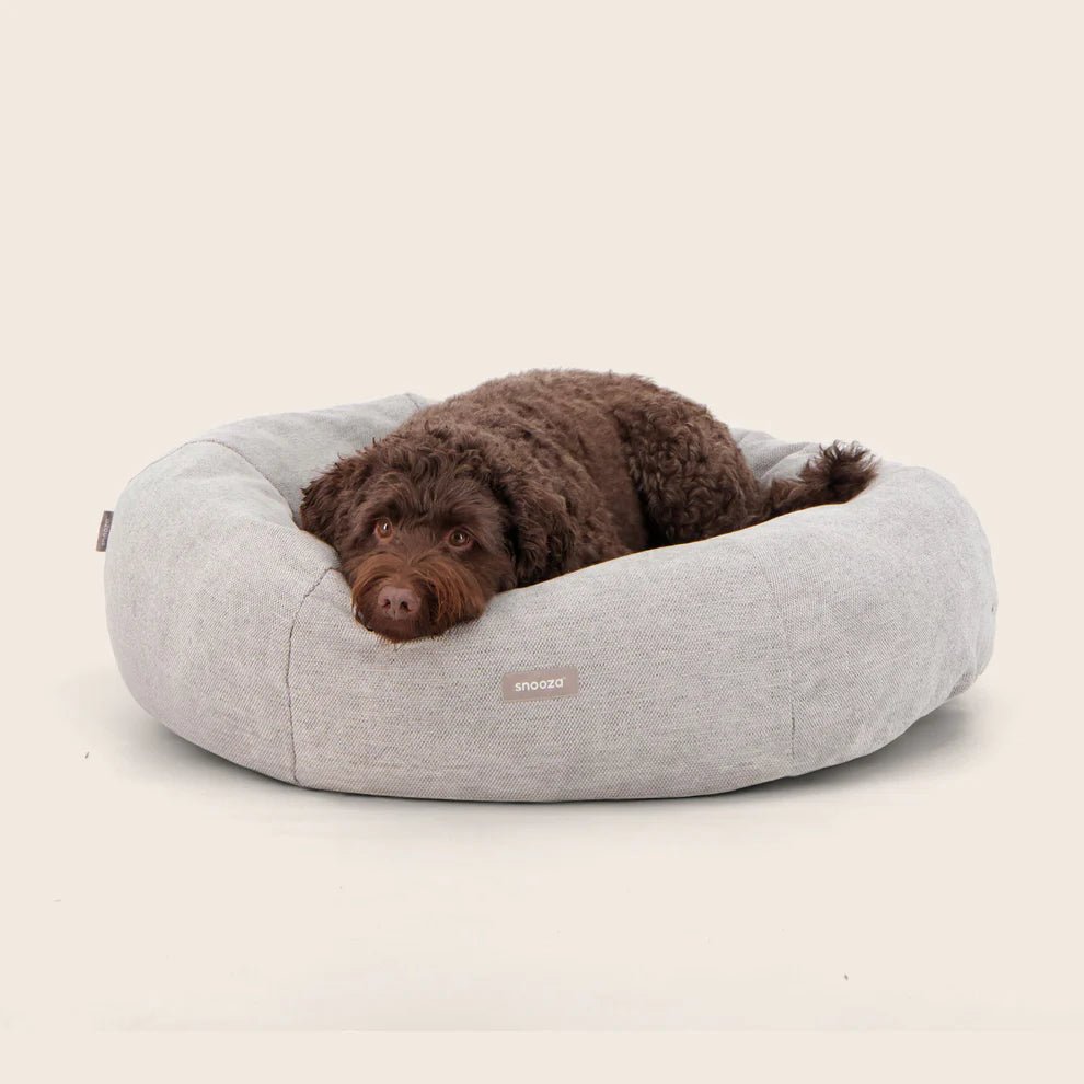 Panelled Cuddler Dog Bed – Pebble - House Of Pets Delight (HOPD)