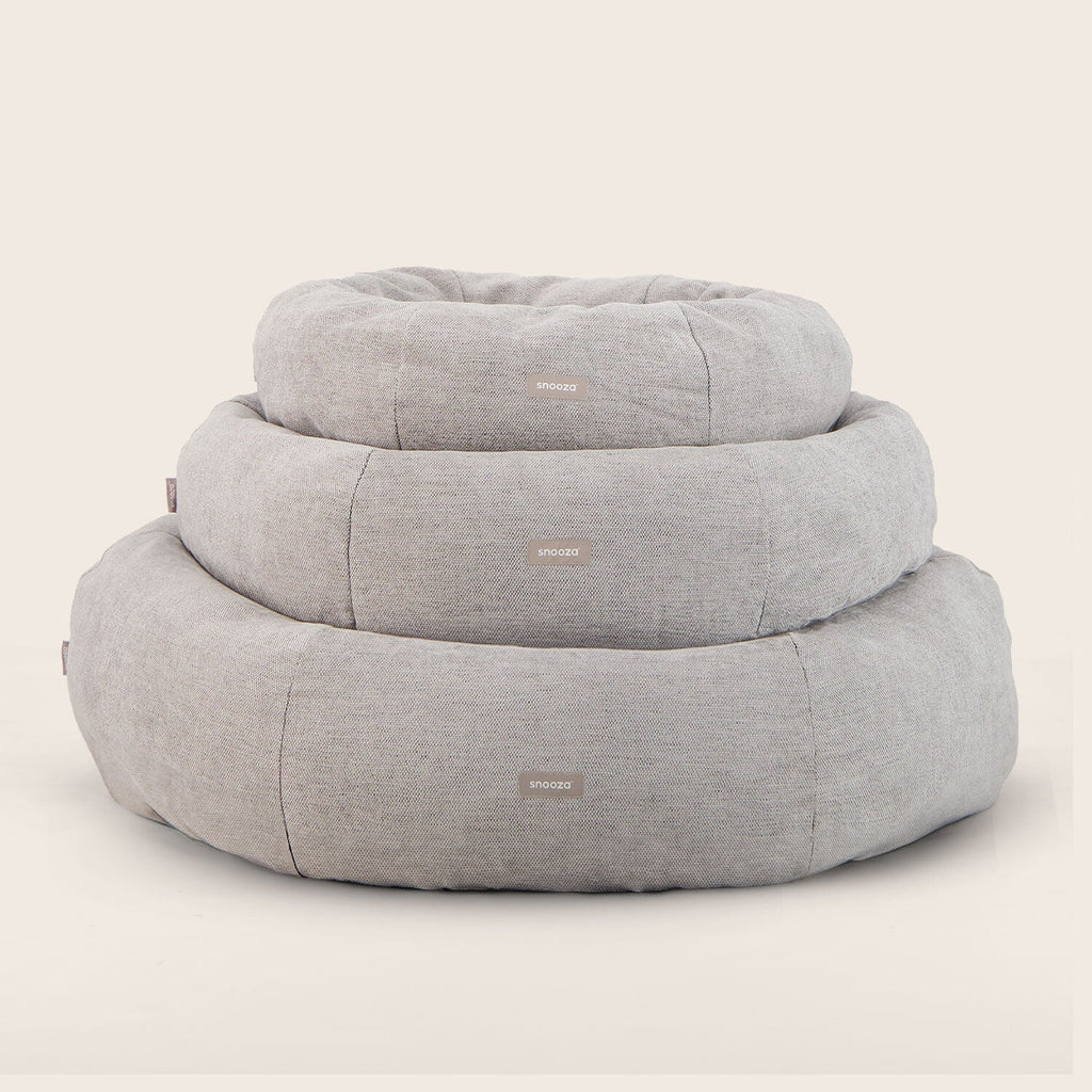 Panelled Cuddler Dog Bed – Pebble - House Of Pets Delight (HOPD)