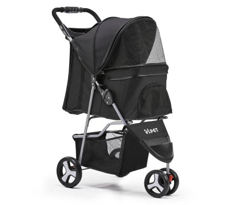 Pet 3 Wheel Pet Stroller - Black - House Of Pets Delight (HOPD)