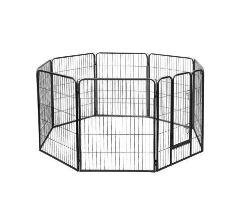 Pet 8 Panel Portable Pet Playpen Crate Enclosure 100cm - House Of Pets Delight (HOPD)