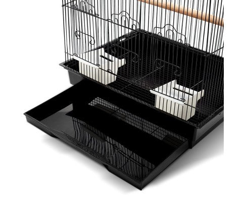 Pet Bird Cage Black Medium - House Of Pets Delight (HOPD)