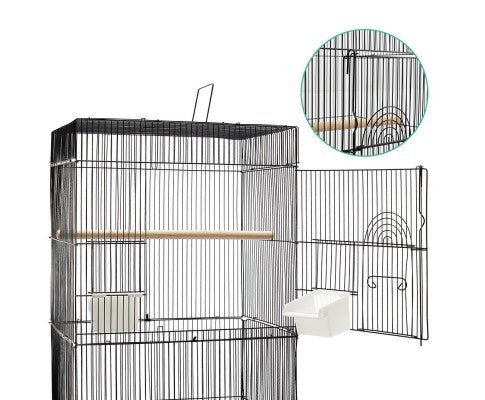 Pet Bird Cage Black Medium - House Of Pets Delight (HOPD)