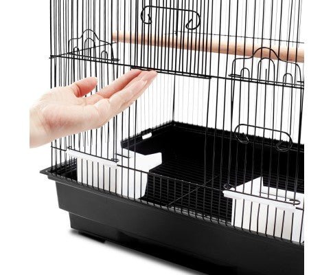 Pet Bird Cage Black Medium - House Of Pets Delight (HOPD)