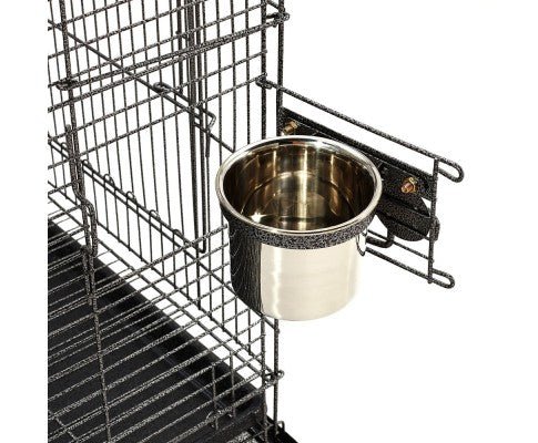 Pet Bird Cage with Stainless Steel Feeders - House Of Pets Delight (HOPD)