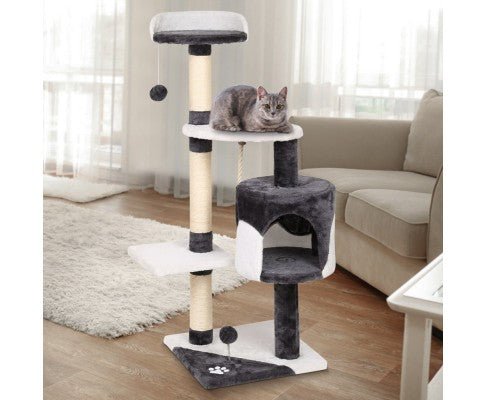 Pet Cat Scratcher Pole - White and Grey - House Of Pets Delight (HOPD)