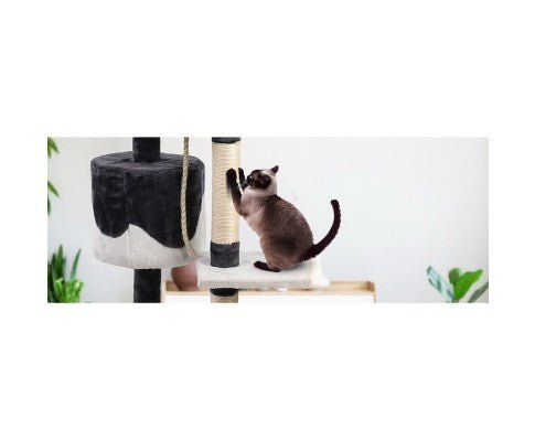 Pet Cat Scratcher Pole - White and Grey - House Of Pets Delight (HOPD)