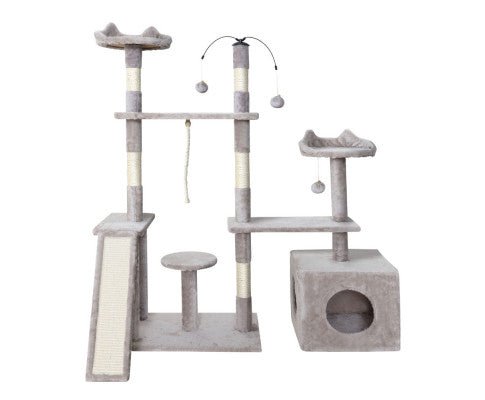 Pet Cat Tree Playhouse Tower Condo 135cm - House Of Pets Delight (HOPD)