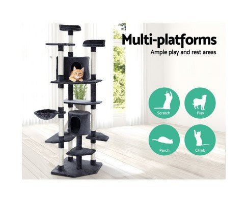 Pet Cat Tree Tower Condo House 203cm - House Of Pets Delight (HOPD)