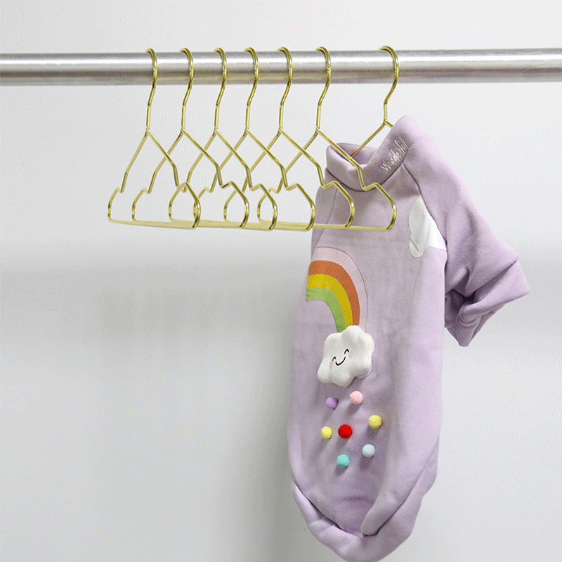 Pet Clothing Hangers - Gold (10pk) 2 Sizes - House Of Pets Delight (HOPD)