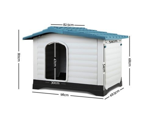 Pet Weatherproof Pet Kennel - Blue - House Of Pets Delight (HOPD)