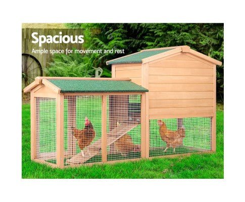 Pet Wooden Hutch Coop with Run - House Of Pets Delight (HOPD)